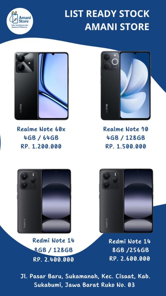 Amani Store Jual Handphone Murah di Cisaat Sukabumi